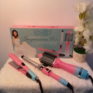 Pack ENZO Professional Original 🎁 🇮🇹 🤩 (Lisseur + Boucleur + Brosse Séchoir)